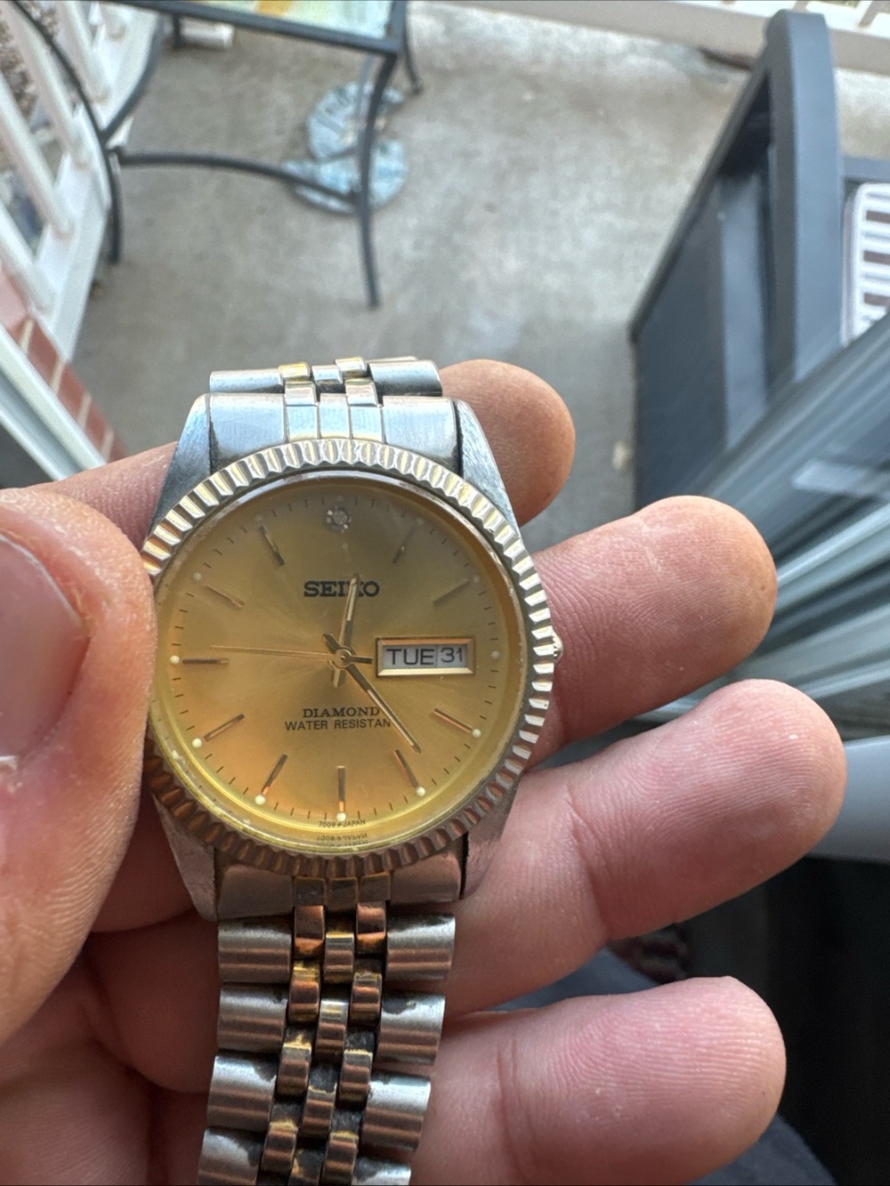 Seiko Two-Tone Gold Dial Men's Watch